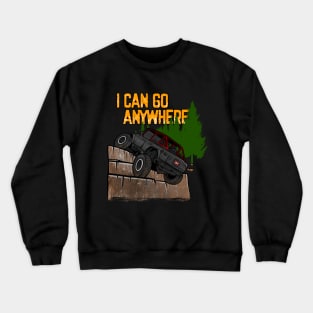 Grey Jeep Flex I Can Go Anywhere Crewneck Sweatshirt